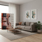 72" Brown And White Canvas Folding Three Panel Screen Room Divider