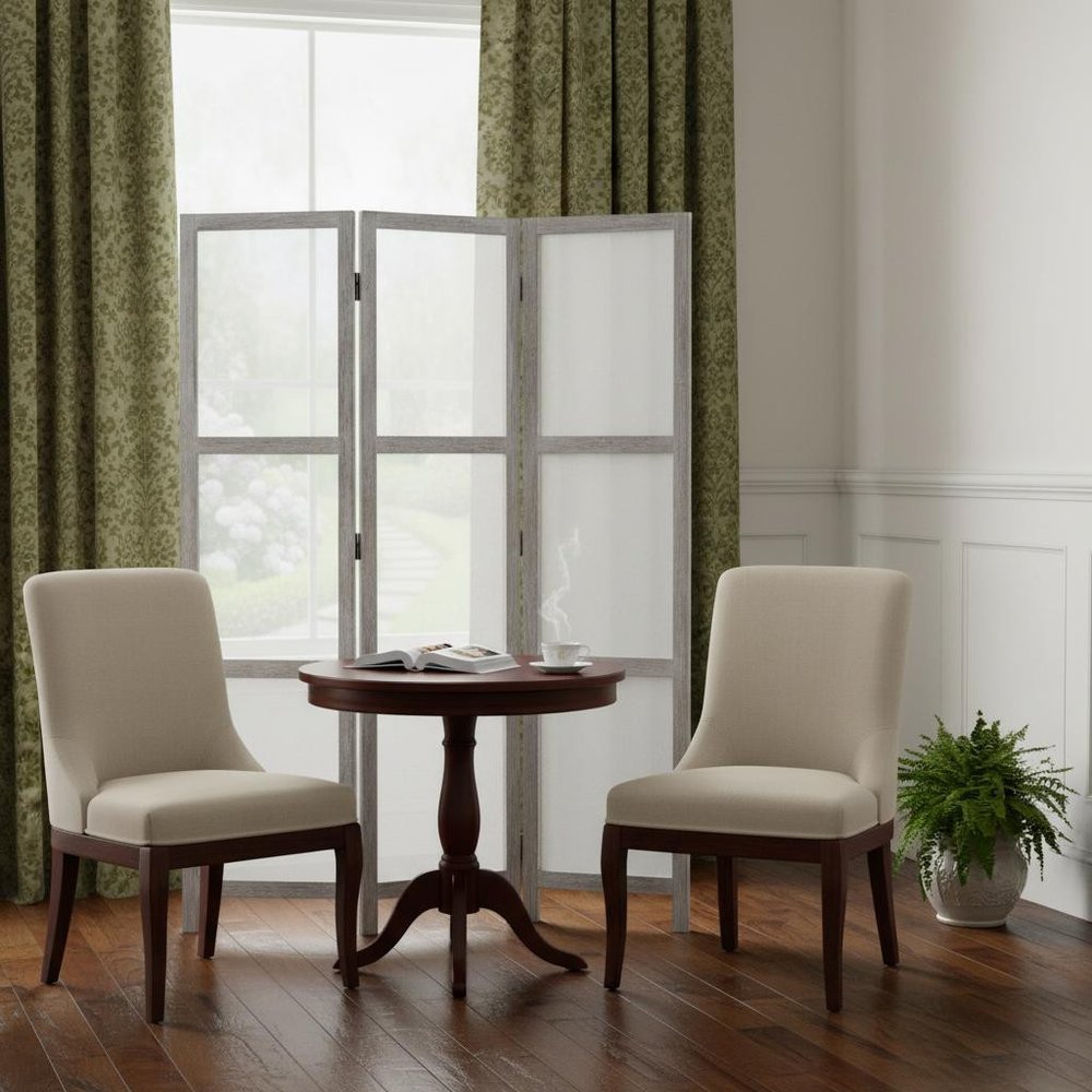 53" X 67" Gray Wood Breezer Mesh  Screen