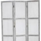 67" Gray Folding Three Panel Screen Room Divider