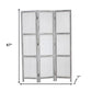 67" Gray Folding Three Panel Screen Room Divider