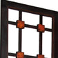 84" Brown Folding Four Panel Screen Room Divider