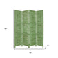 84" Black Wood Folding Four Panel Screen Room Divider