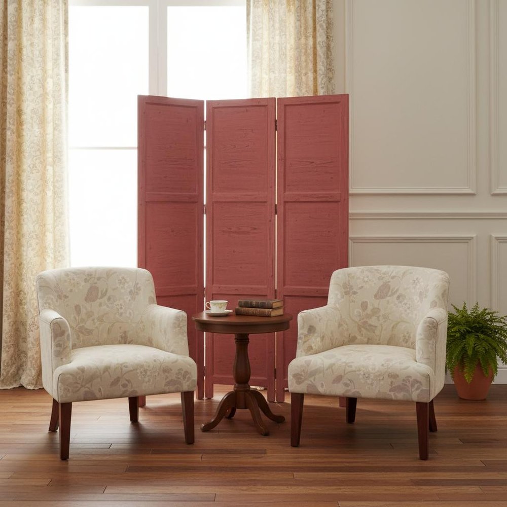 76" X 84" Black Wood Screen