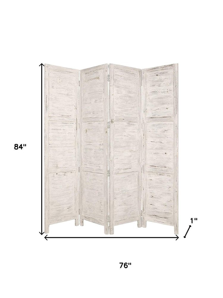 76" X 84" Black Wood Screen