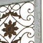 84" Blue Wood Folding Four Panel Screen Room Divider