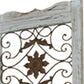 84" Blue Wood Folding Four Panel Screen Room Divider