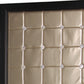 67" Gold Fabric Folding Two Panel Screen Room Divider
