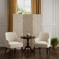 72" Silver Wood Folding Three Panel Screen Room Divider