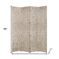 84" Silver Wood Folding Four Panel Screen Room Divider