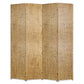 84" Silver Wood Folding Four Panel Screen Room Divider