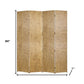 84" Silver Wood Folding Four Panel Screen Room Divider