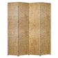 84" Silver Wood Folding Four Panel Screen Room Divider