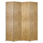 84" Silver Wood Folding Four Panel Screen Room Divider