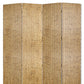 84" Silver Wood Folding Four Panel Screen Room Divider