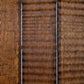 72" Brown Wood Folding Three Panel Screen Room Divider