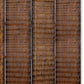 84" Brown Wood Folding Four Panel Screen Room Divider