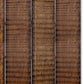 84" Brown Wood Folding Four Panel Screen Room Divider