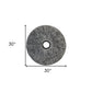 30" X 30" Contemporary Grey Round Rib Wall Art