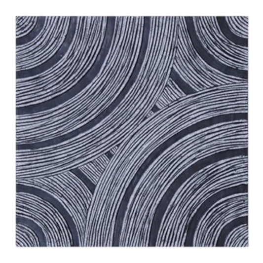 13" X 13" X 2" Gray Lined, Square - Wall Decor