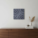 17" X 17" X 2" Gray, Lined Square - Wall Decor