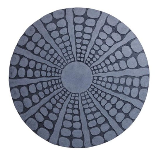 19" X 19" X 2" Sandstone, Fine Polished, Round With Stardust Pebble Finish - Wall Decor