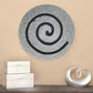 19" X 19" X 2" Gray Round Modern Spiral Wall Art