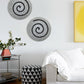 19" X 19" X 2" Gray Round Modern Spiral Wall Art