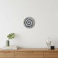 19" X 19" X 2" Gray Round Modern Spiral Wall Art