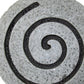19" X 19" X 2" Gray Round Modern Spiral Wall Art