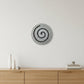 28" X 28" X 2" Gray Round Modern Spiral Wall Art