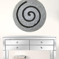 28" X 28" X 2" Gray Round Modern Spiral Wall Art