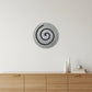 28" X 28" X 2" Gray Round Modern Spiral Wall Art