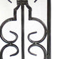 29" Distressed Gray Metal Bedside Lamp With Beige Shade