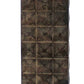 30" Distressed Bronze Metal Bedside Lamp With Khaki Shade