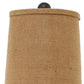 29" Bronze Bedside Lamp With Brown Shade