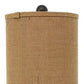 31" Black Fleur de Lis Metal Table Lamp With Natural Burlap Shade