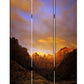 72" Brown Canvas Folding Three Panel Screen Room Divider