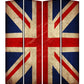 84 X 84 Multi Color Wood Canvas Union Jack  Screen