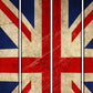 84 X 84 Multi Color Wood Canvas Union Jack  Screen