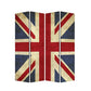 84 X 84 Multi Color Wood Canvas Union Jack  Screen