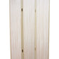 71" Beige Folding Three Panel Screen Room Divider