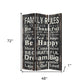 72" Black And White Canvas Folding Three Panel Screen Room Divider