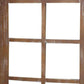 84" Brown Glass Folding Three Panel Screen Room Divider