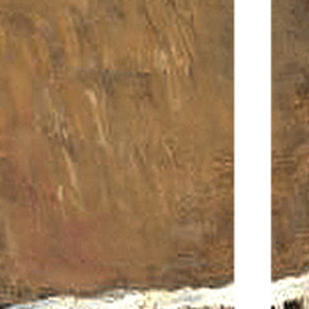 72" Beige Canvas Folding Three Panel Screen Room Divider