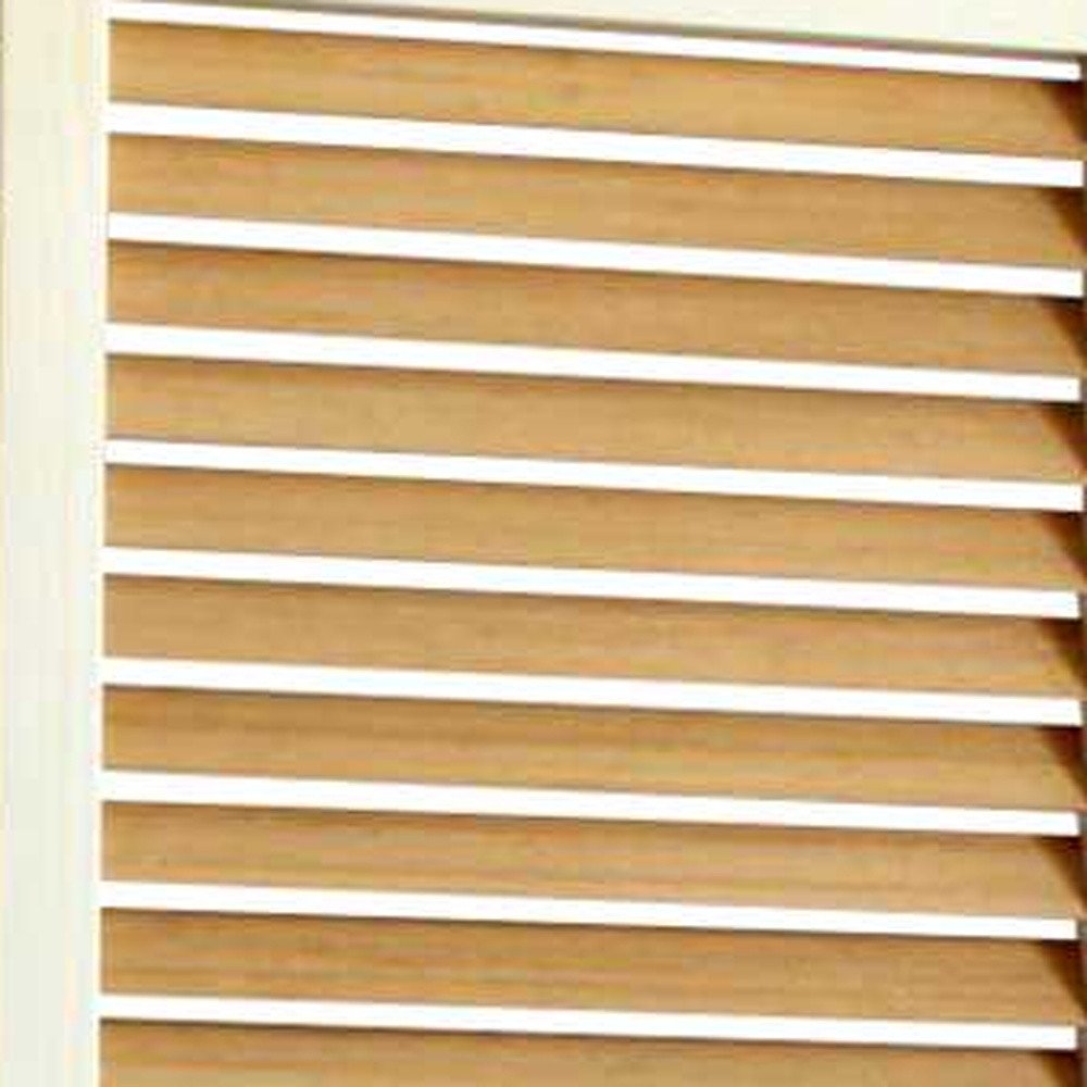 67" Natural Wood Folding Three Panel Screen Room Divider