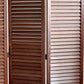 67" Brown Wood Folding Three Panel Screen Room Divider