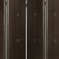84" Brown Faux Leather Folding Four Panel Screen Room Divider