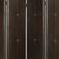 84" Brown Faux Leather Folding Four Panel Screen Room Divider