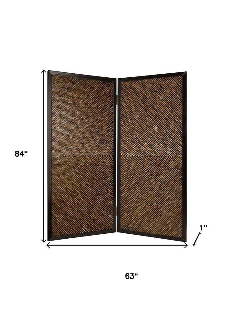 63" X 84" Multi Color Wood  Screen