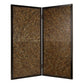 84" Brown Folding Two Panel Screen Room Divider